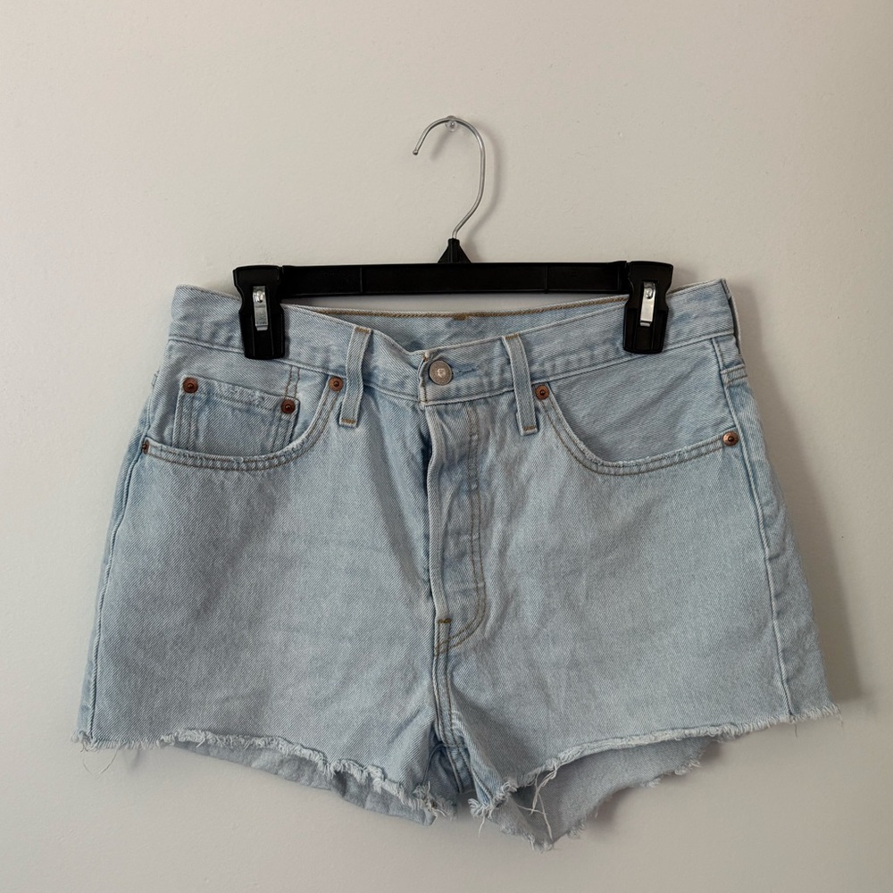 Levi’s 501 Raw Hem Button-fly Denim Shorts